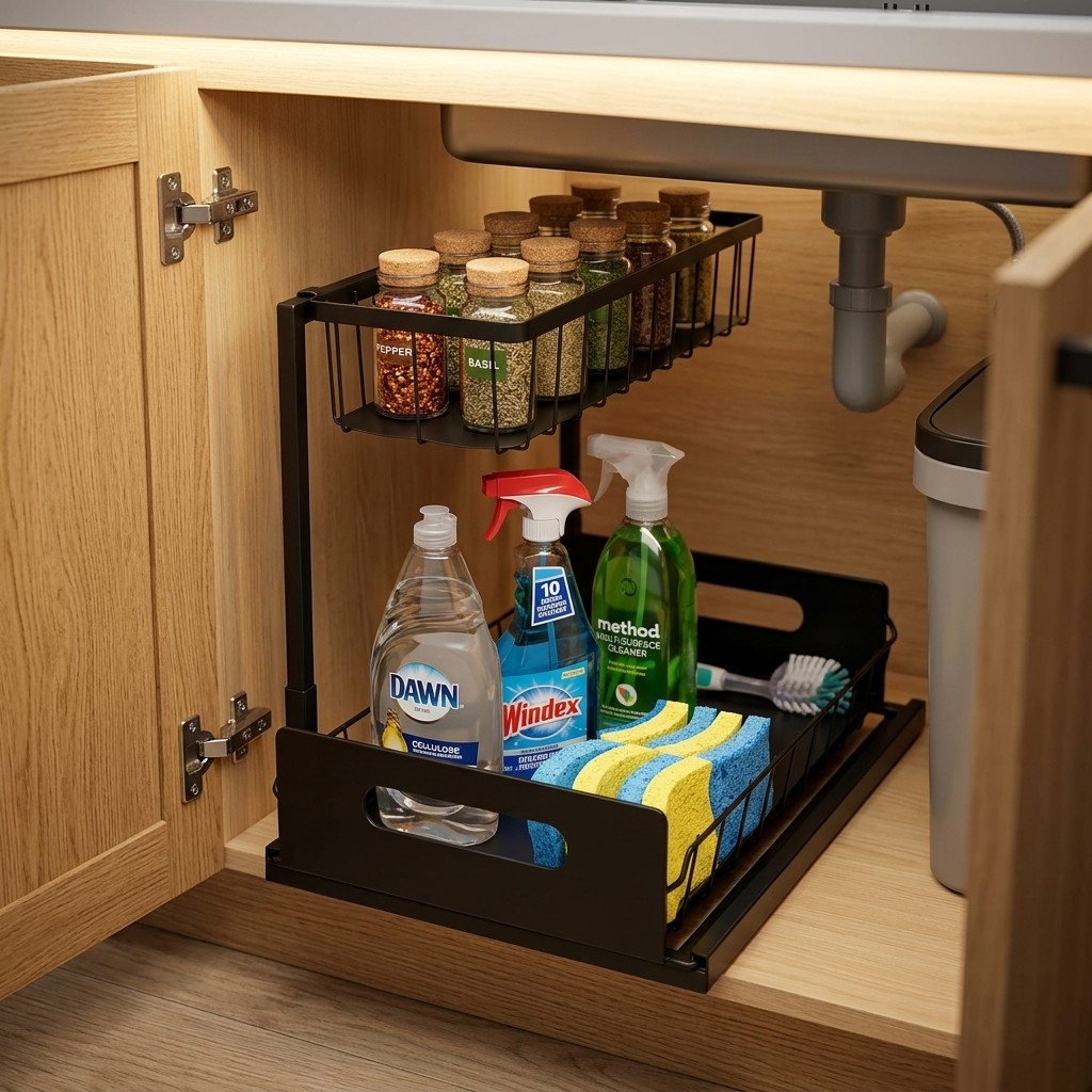 Organizador Bajo Mesada Met&aacute;lico Extensible